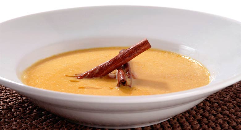 Calabaza Puree with Roasted Cinnamon Oil